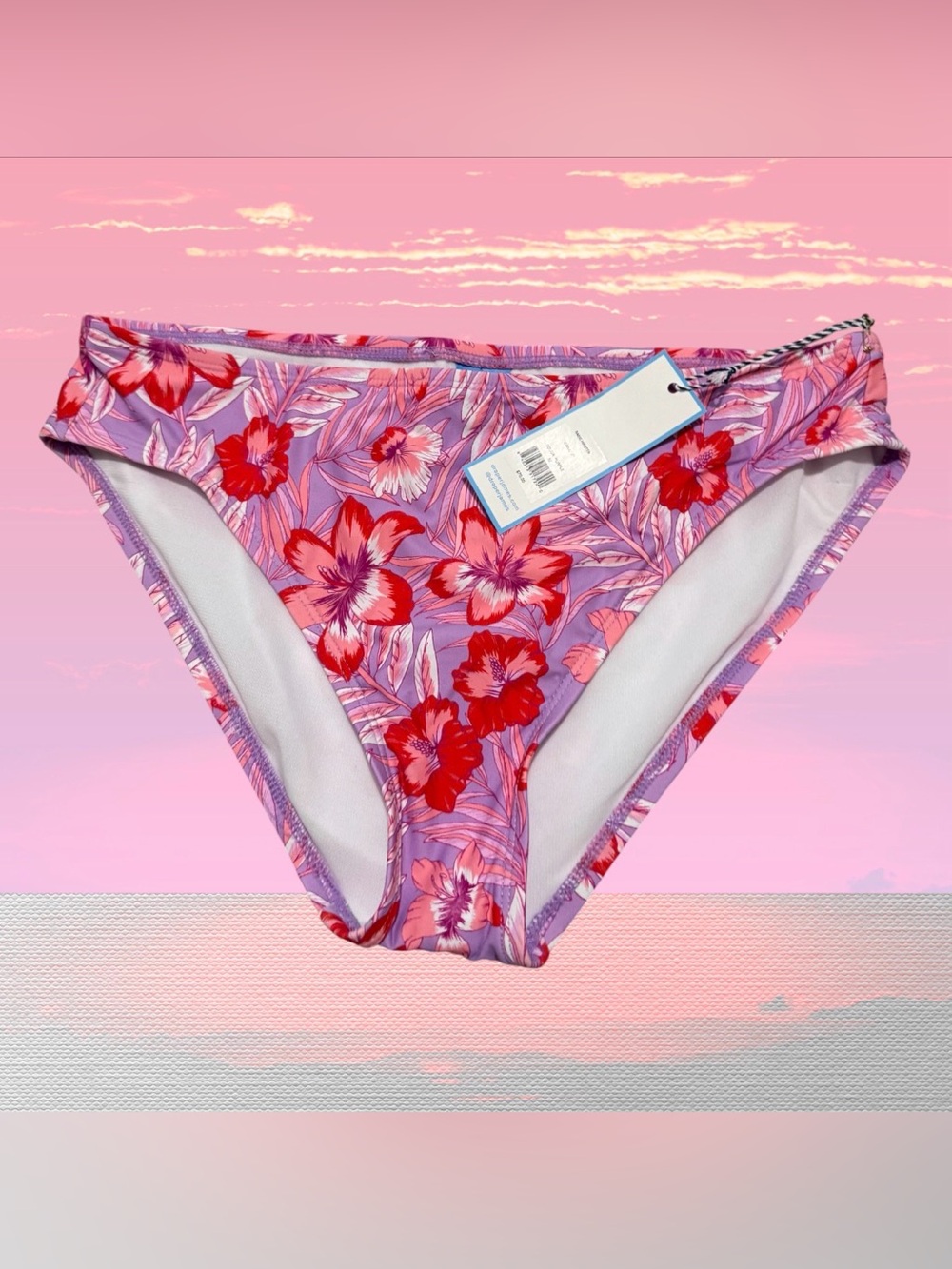 Bikini Bottoms Basic Hipster in Floral Scallop Draper James Size M.